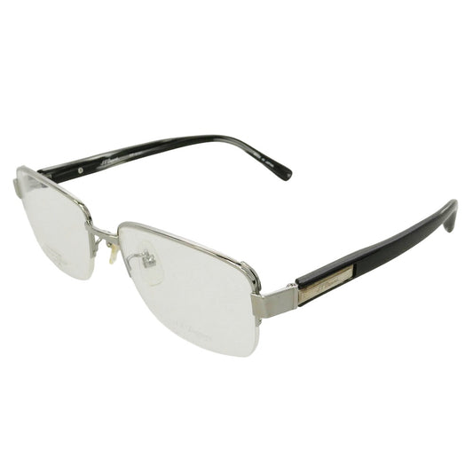 エス・テー・デュポン DP-3151 Spring Hinge Titanium K24TGP 54□18-142 チタン ハーフリム 眼鏡 アイウェア ブラック系 54□18-142【美品】【中古】
