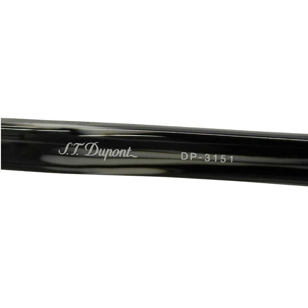 エス・テー・デュポン DP-3151 Spring Hinge Titanium K24TGP 54□18-142 チタン ハーフリム 眼鏡 アイウェア ブラック系 54□18-142【美品】【中古】