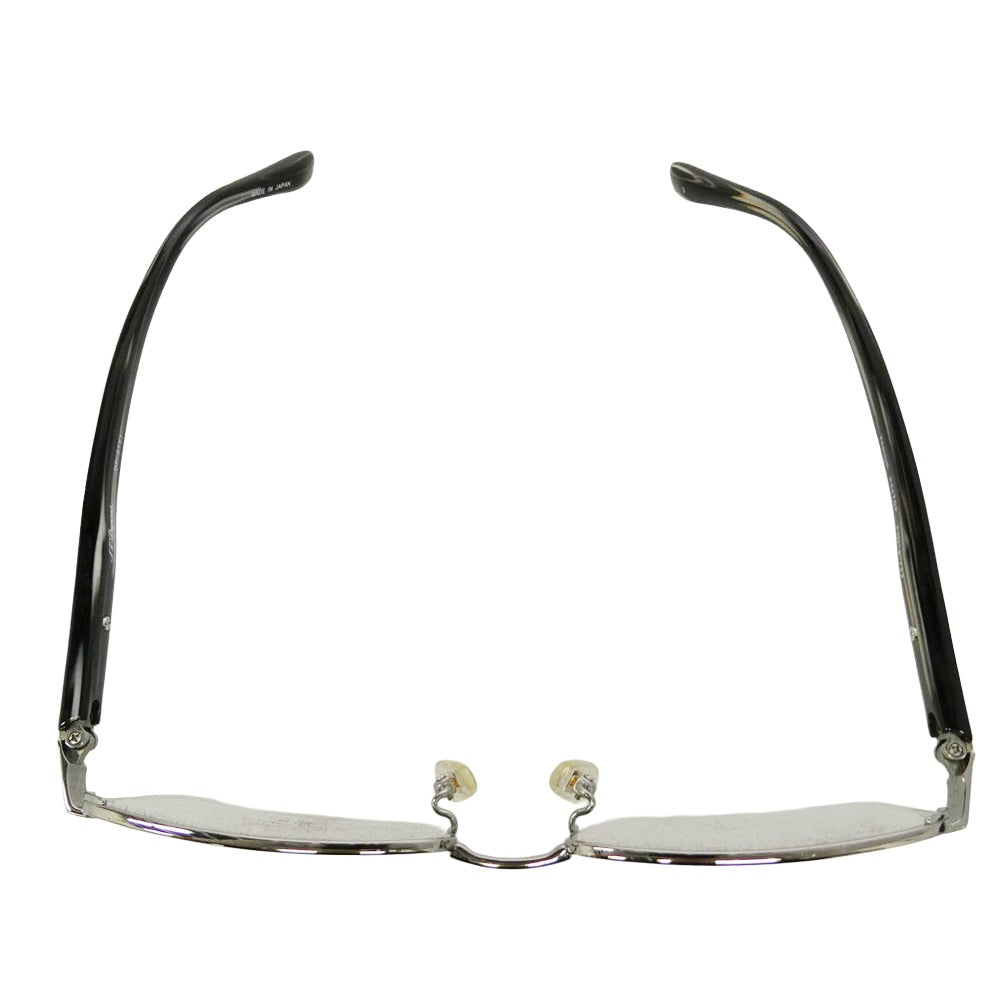 エス・テー・デュポン DP-3151 Spring Hinge Titanium K24TGP 54□18-142 チタン ハーフリム 眼鏡 アイウェア ブラック系 54□18-142【美品】【中古】