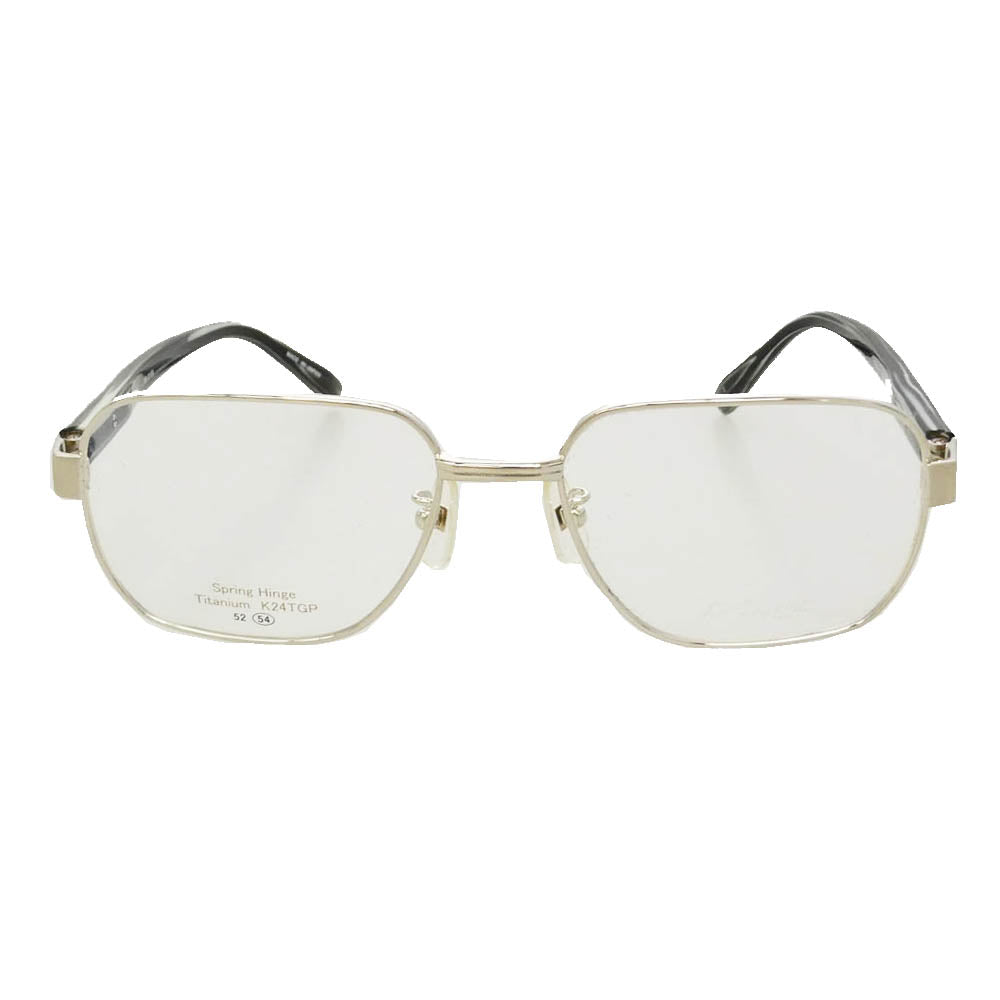 エス・テー・デュポン DP-3150 Spring Hinge Titanium K24TGP チタン フルリム 眼鏡 アイウェア シルバー系 ブラック系 54□17-142【中古】