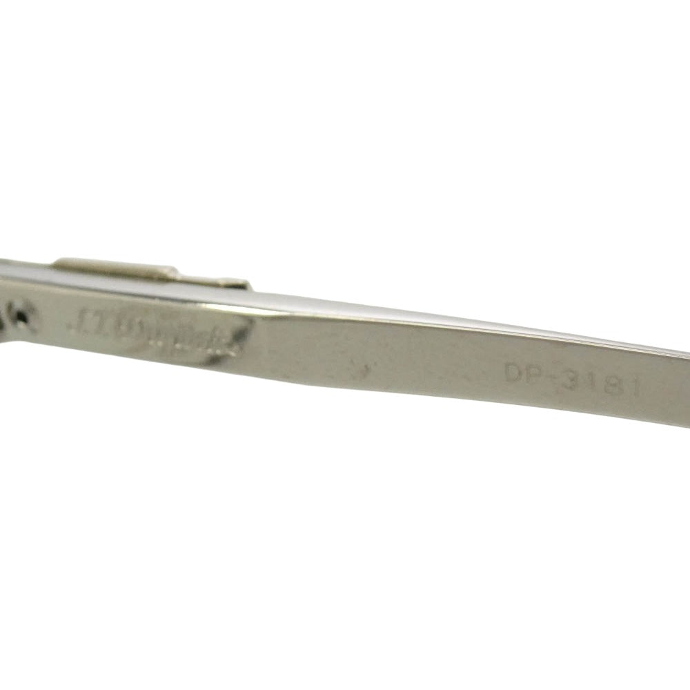 エス・テー・デュポン DP-3181 Spring Hinge Titanium K24TGP チタン フルリム 眼鏡 アイウェア シルバー系 ブラック系 55□17-142【美品】【中古】