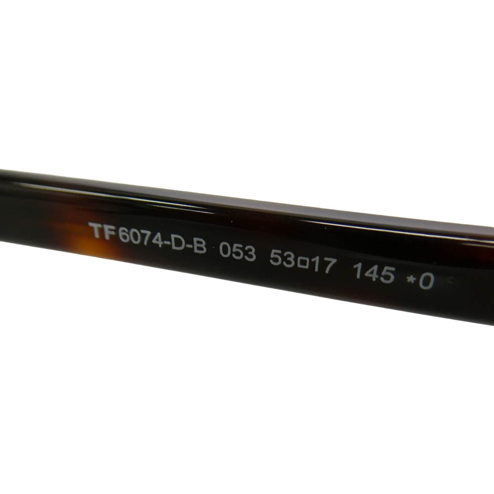 TOM FORD トムフォード TF6074-D-B 053 53□17 145 サングラス アイウェア ブラウン系 53□17 145【美品】【中古】