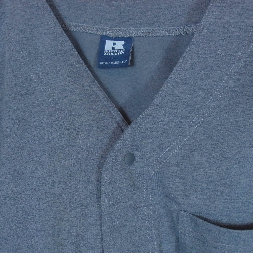RUSSELL ATHLETIC ラッセルアスレチック JOURNAL STANDARD ジャーナルスタンダード 25SS RJ-25256RM JOURNAL STANDARD relume 別注 ベースボールシャツ 半袖 シャツ ダークグレー系 L【中古】