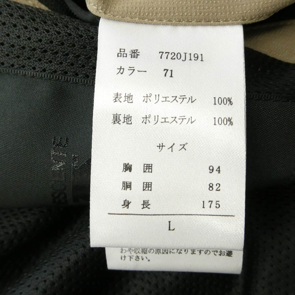 DESCENTE デサント 7720J191　7720P191 ウォッシャブル ワッフル パッカブル ストレッチ セットアップ テーラージャケット スラックス パンツ スーツ ベージュ系 L【中古】