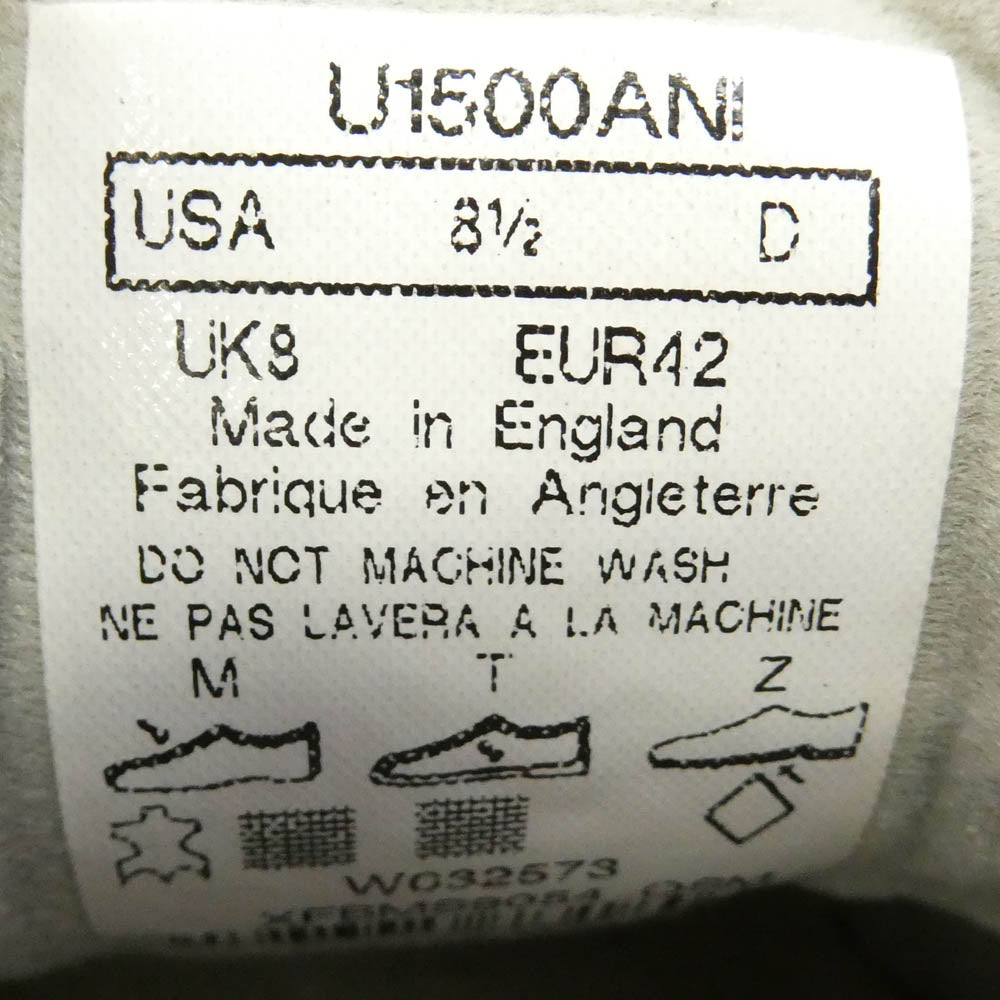 NEW BALANCE ニューバランス U1500ANI 1500 Made in UK 35th Anniversary 英国製 35周年 モデル スニーカー チャコール系 グレー系 26.5cm【中古】