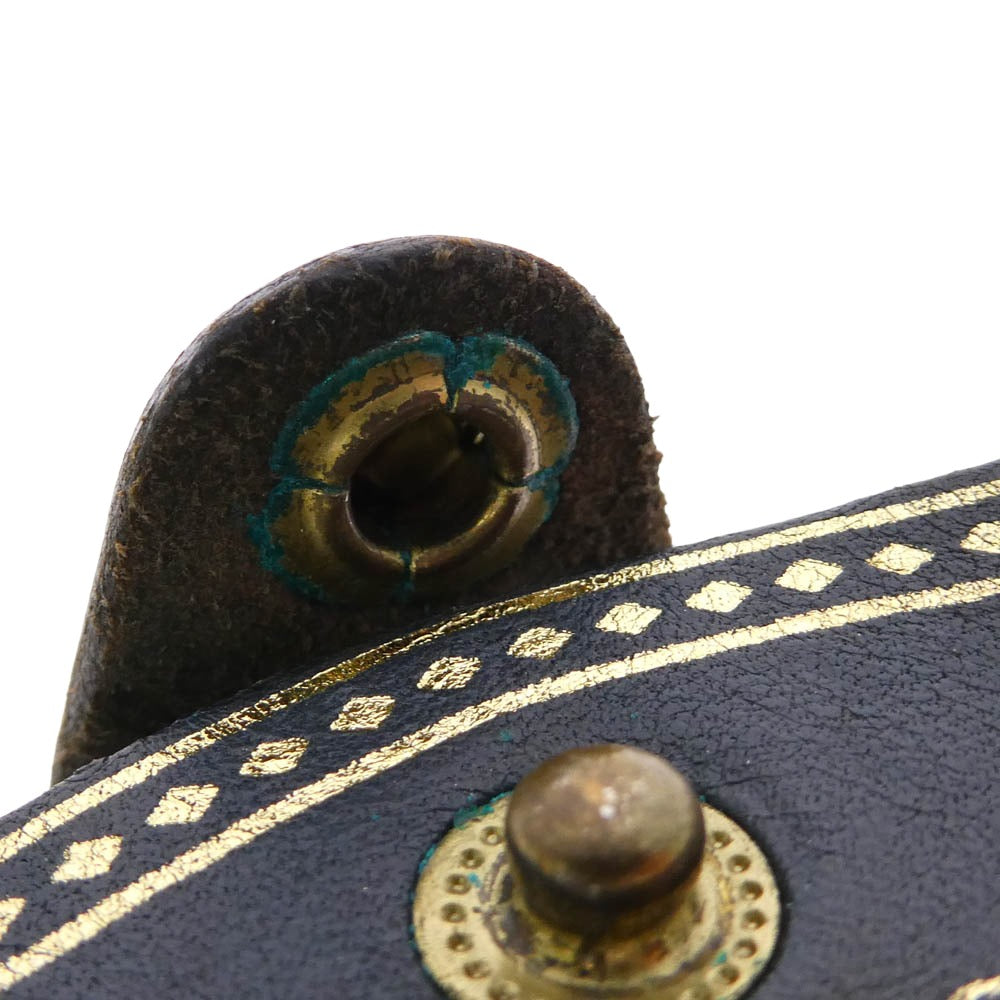 RUDE GALLERY BLACK REBEL ルードギャラリーブラックレーベル レザー キーケース キーリング ダークグレー系【中古】
