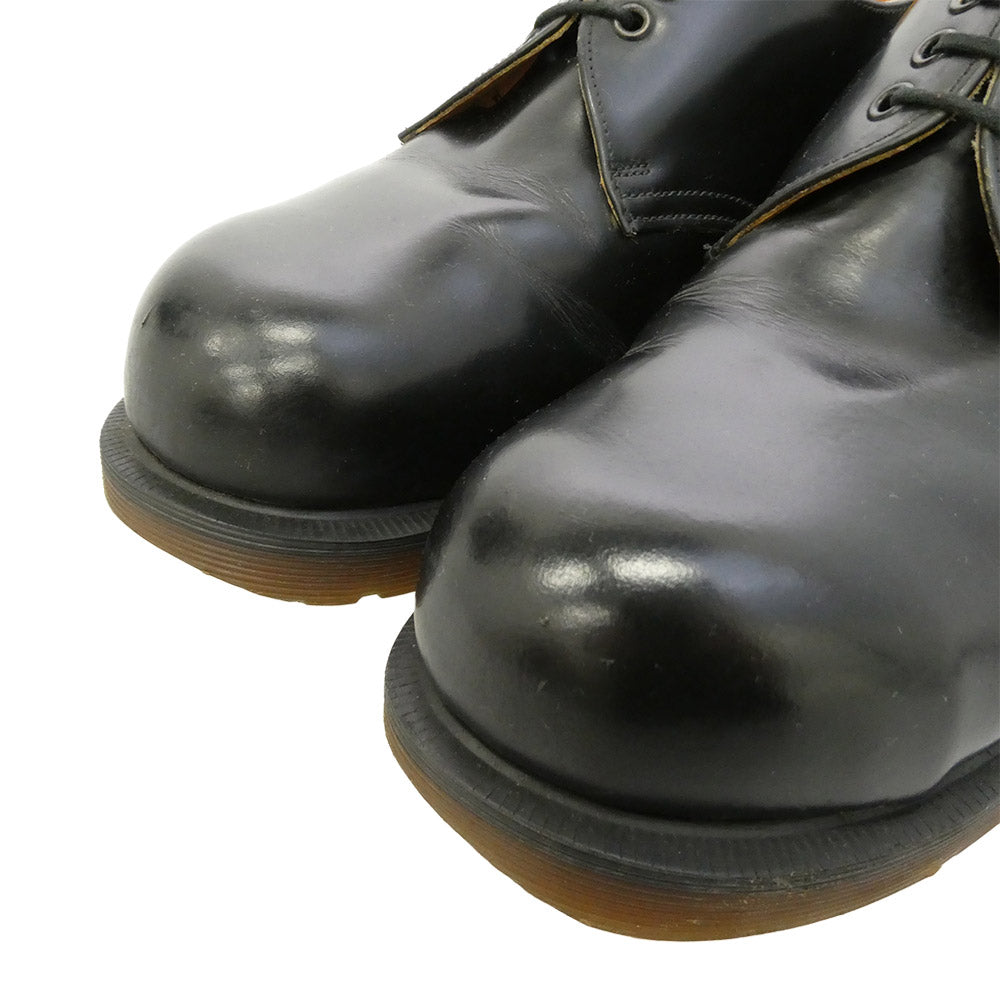 Dr.Martens ドクターマーチン D550 英国製 スチールトゥ 3ホール レザー シューズ ブラック系 UK9【中古】