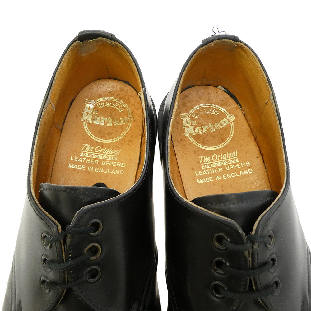 Dr.Martens ドクターマーチン D550 英国製 スチールトゥ 3ホール レザー シューズ ブラック系 UK9【中古】