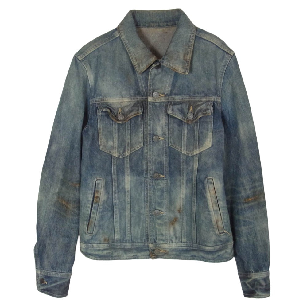 SHELLAC シェラック 45921 Denim Jacket ソフトダメージ デニムジャケット Gジャン インディゴブルー系 44【中古】