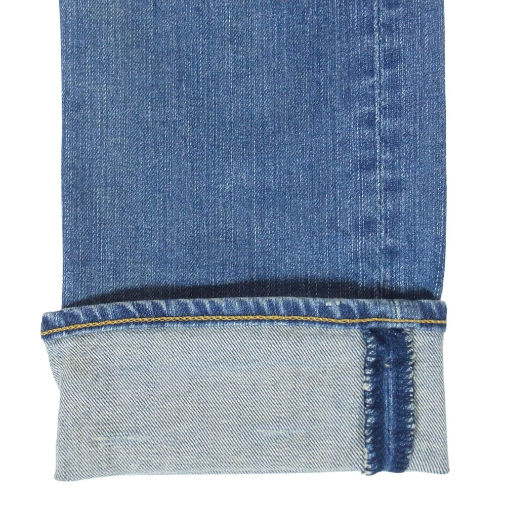 HYSTERIC GLAMOUR ヒステリックグラマー 0222AP13 スタッズ ダメージ加工 ストレート スリム ストレッチ デニムパンツ インディゴブルー系 28【中古】