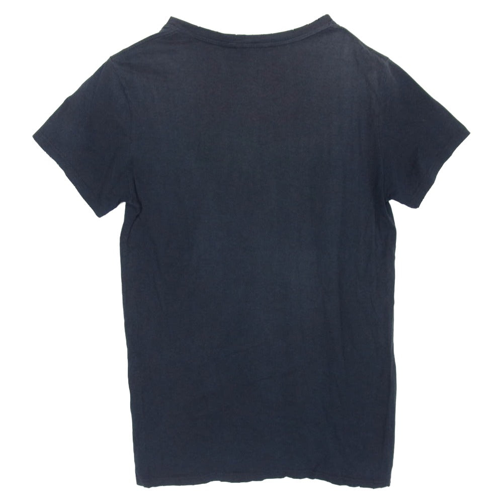 BALMAIN バルマン S1HJ601I518 GRAFFITI TEE ダメージ加工 グラフティ パッチワーク 半袖 Tシャツ ダークネイビー系 XS【中古】