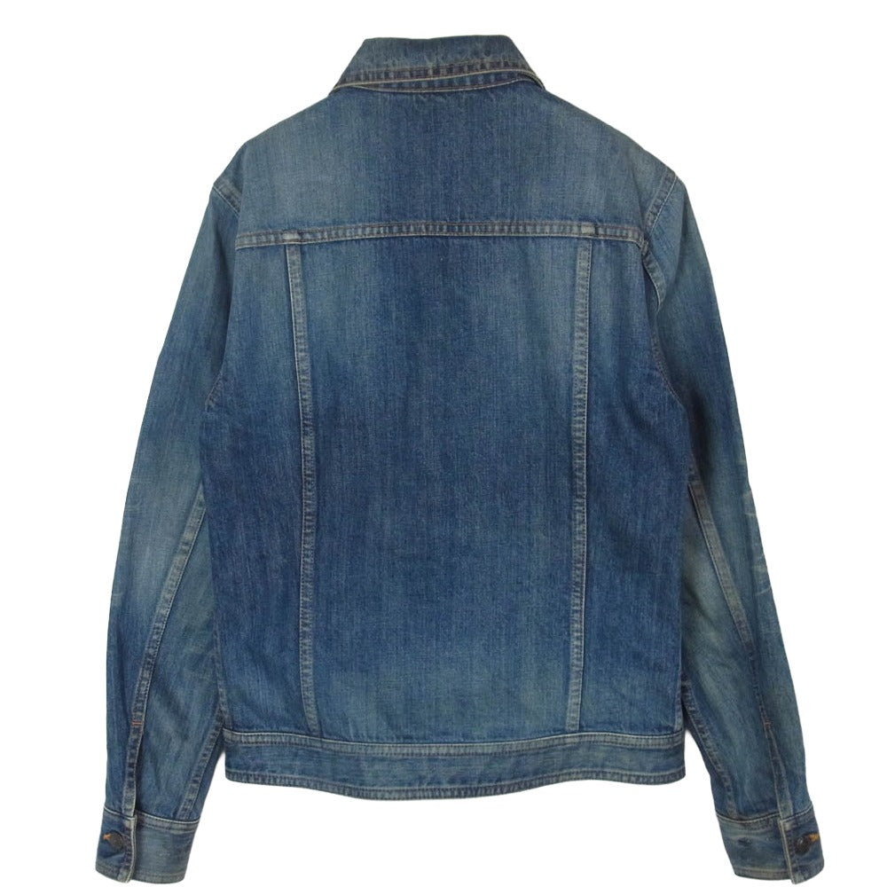 SHELLAC シェラック S-3303 Denim Jacket ソフトダメージ ペイント デニムジャケット Gジャン インディゴブルー系 44【中古】
