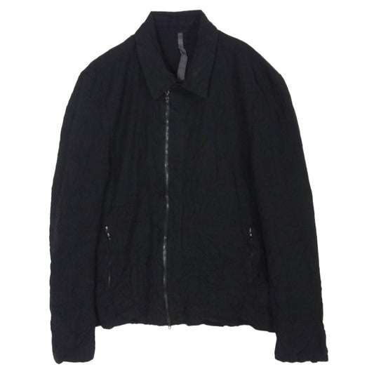KAZUYUKI KUMAGAI ATTACHMENT カズユキクマガイアタッチメント KB51-057 Pe/Co/Li ブロード ZIP UP シワ加工 ジップアップ ブルゾン ブラック系 1【中古】