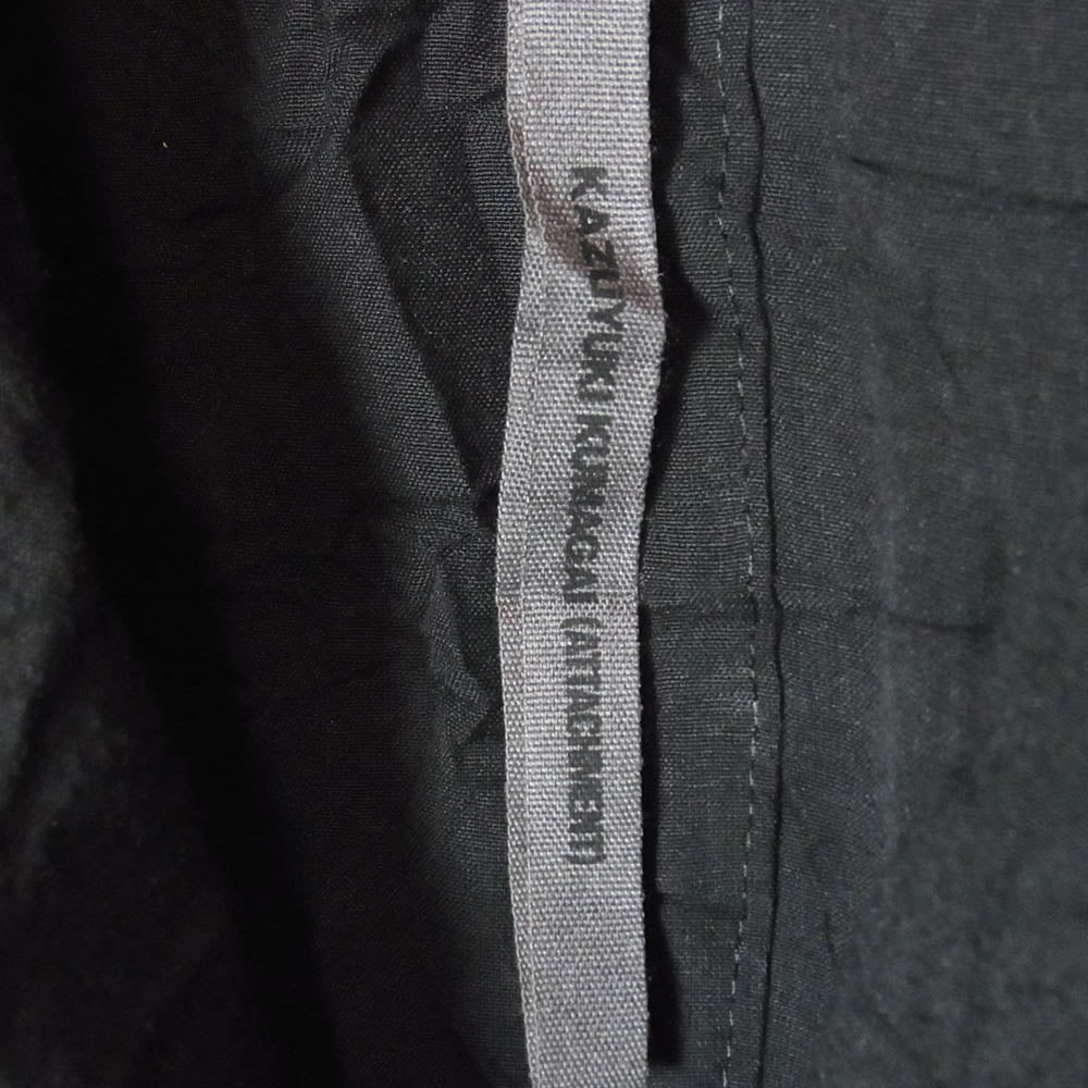 KAZUYUKI KUMAGAI ATTACHMENT カズユキクマガイアタッチメント KB51-057 Pe/Co/Li ブロード ZIP UP シワ加工 ジップアップ ブルゾン ブラック系 1【中古】
