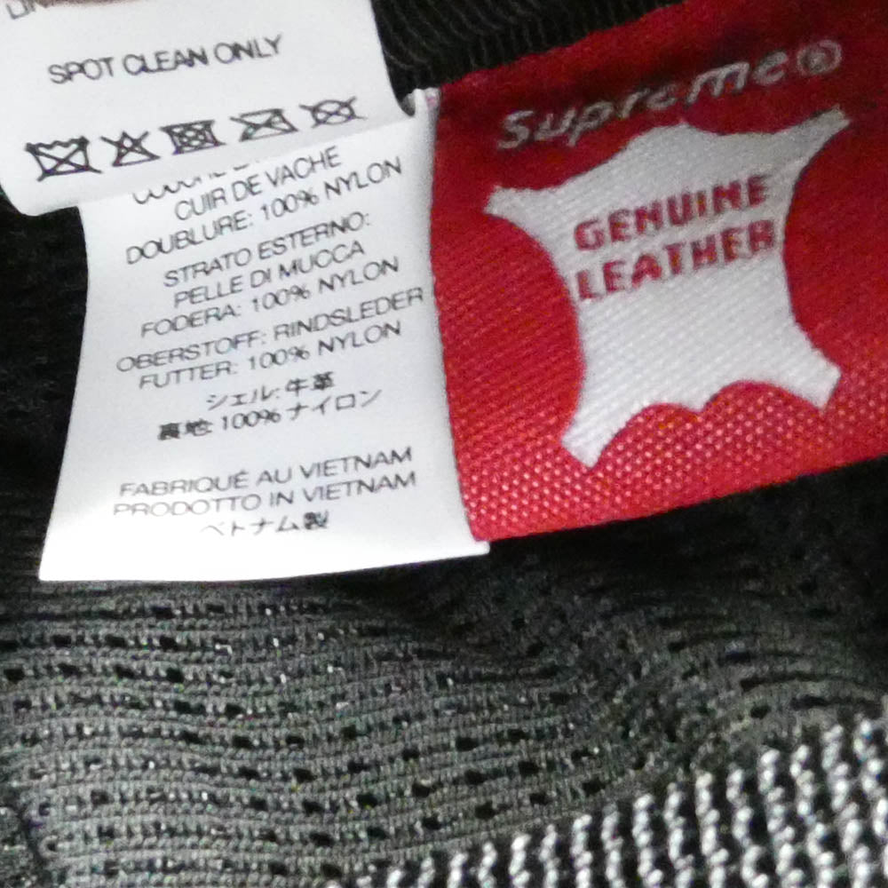 Supreme シュプリーム 24AW Leather Waist Bag ボックスロゴ レザー ウエスト ボディ バック ブラック系 32×15×11cm【中古】