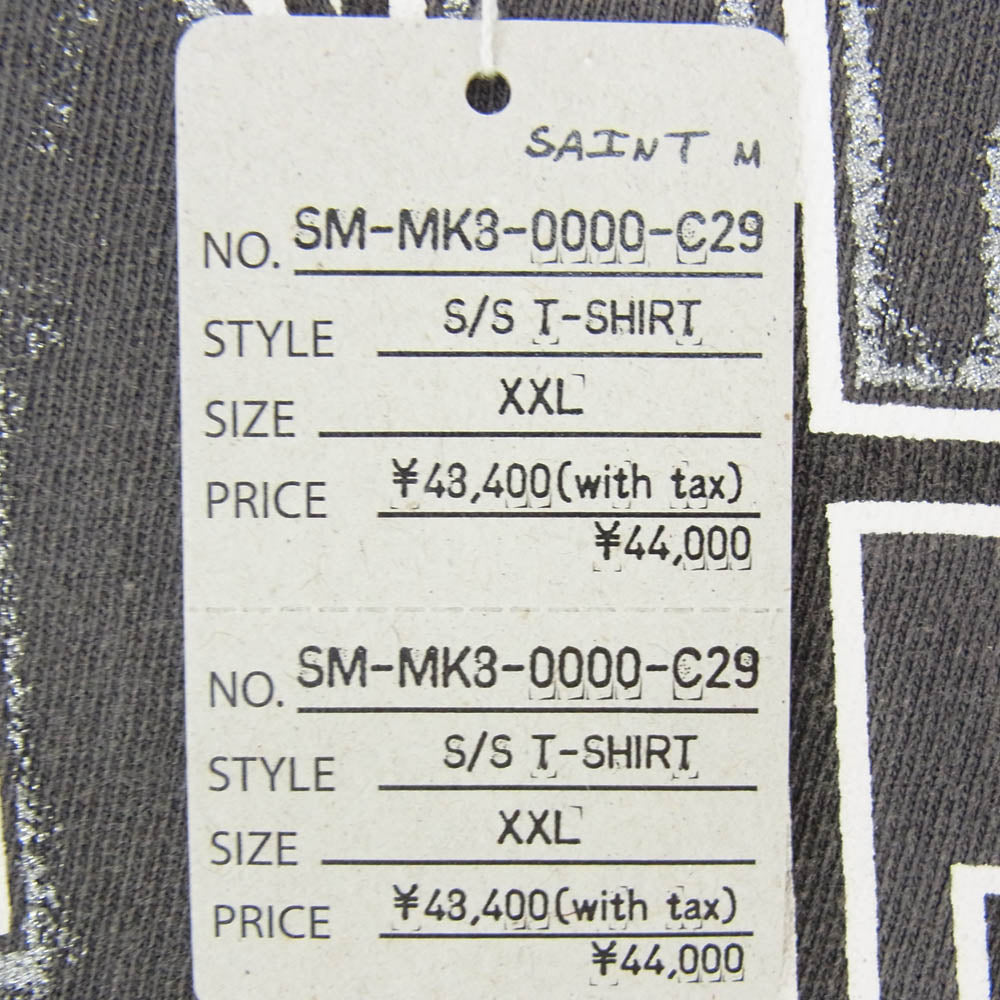 SAINT MICHAEL セントマイケル BOUNTY HUNTER バウンティーハンター x BOUNTY HUNTER バウンティーハンター SM-MK3-0000-C29 SAINTY HUNTER BH_SS T-SHIRT セインティーハンター クルーネック 半袖 Tシャツ ブラック系 XXL【中古】