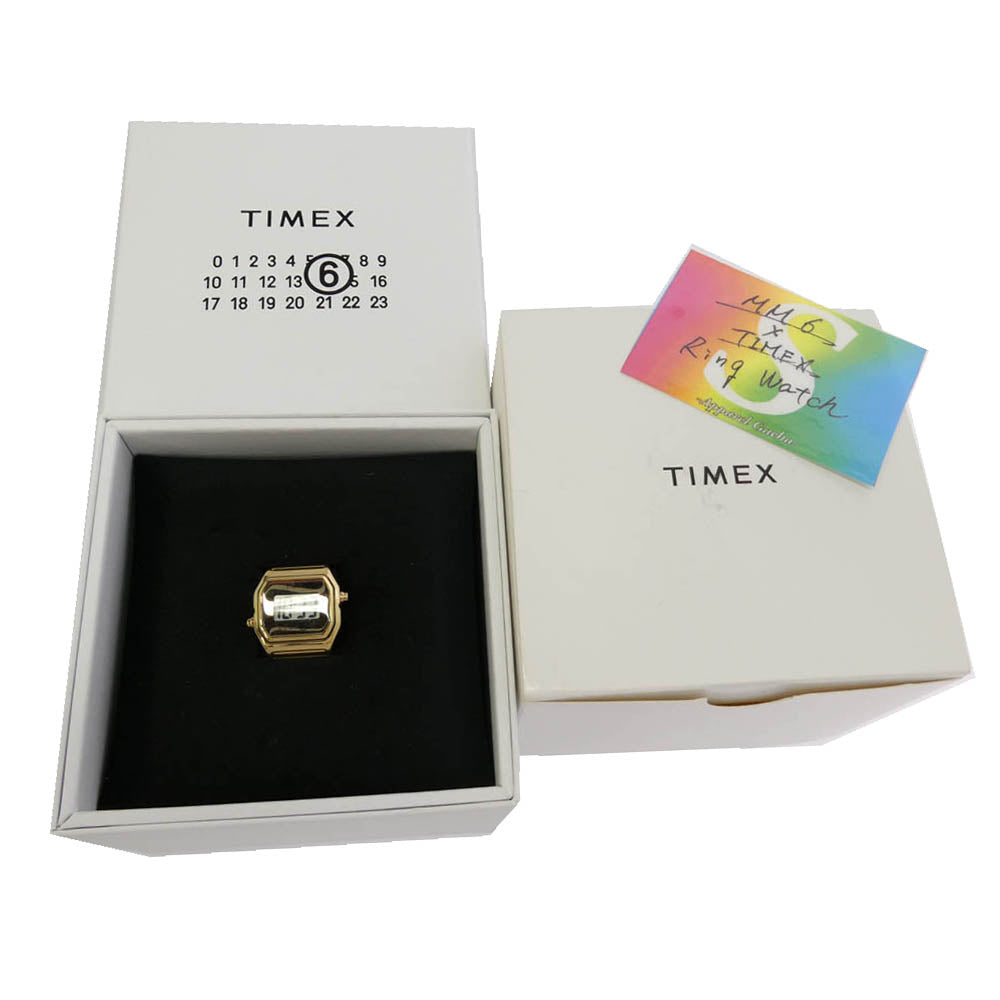 MAISON MARGIELA メゾンマルジェラ TIMEX タイメックス tx-tw2y50100 x TAIMEX タイメックス MM6 T80 Ring Watch Gold リングウォッチ ゴールド系 9号【極上美品】【中古】