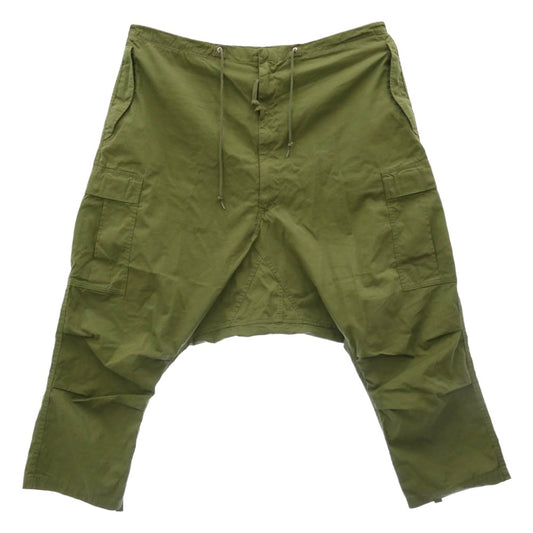 JUNYA WATANABE COMME des GARCONS MAN ジュンヤワタナベコムデギャルソンマン Needles ニードルス 25SS WP-P901 Rebuild By Needles dropcrotch cropped cargopants ドロップクロッチ クロップドカーゴパンツ カーキ系 L【中古】