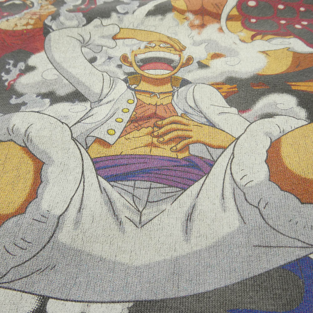 SAINT MICHAEL セントマイケル 23AW SM-A23-0000-C27 x ONE PIECE OP_SS T-SHIRT LUFFY ワンピース ルフィ 半袖 クルーネック Ｔシャツ グレー系 XXXL【中古】