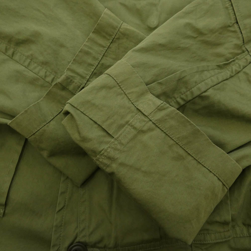 JUNYA WATANABE COMME des GARCONS MAN ジュンヤワタナベコムデギャルソンマン Needles ニードルス 25SS WP-C901 Rebuild By Needles 綿ナイロンオックス 再構築ミリタリーコート モスグリーン系 L【中古】