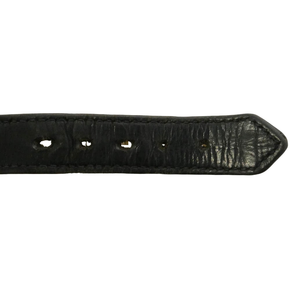 CHROME HEARTS クロムハーツ（原本無） GUNSLINGER ガンスリンガー スクロールラベル レザー ブレスレット ブラック系 6【中古】