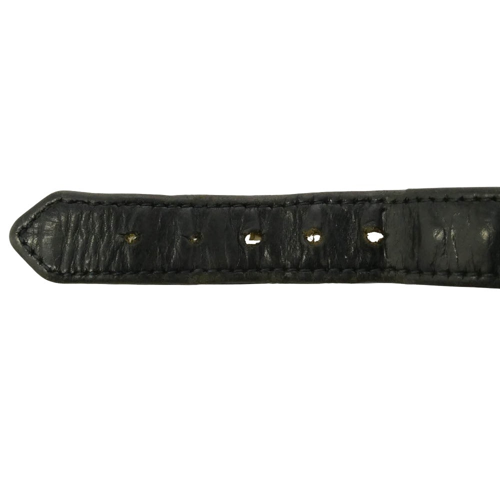 CHROME HEARTS クロムハーツ（原本無） GUNSLINGER ガンスリンガー スクロールラベル レザー ブレスレット ブラック系 6【中古】