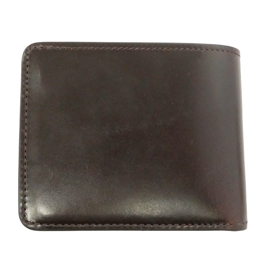 WILDSWANS ワイルドスワンズ GROUNDER グラウンダー サドルプルアップ レザーウォレット 二つ折り 財布 ブラウン系【中古】