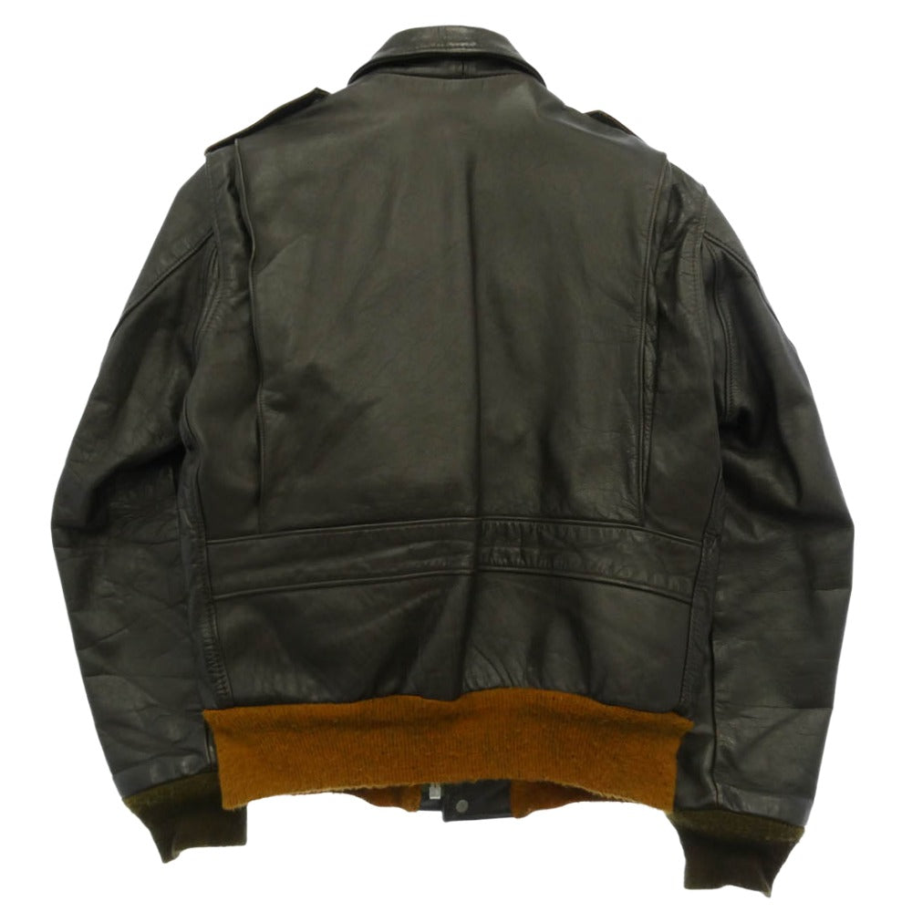 Schott A-2 ダークブラウン ジャケット schott ショット A-2タイプ フルジップ フライト レザージャケット
