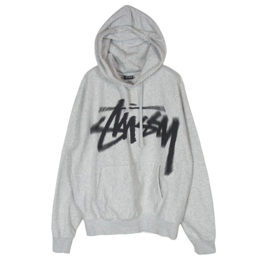 STUSSY ステューシー 23AW 1924932 Dizzy Stock Hoody ディジー ストック フーディー ロゴ プルオーバー パーカー グレー系 M【中古】