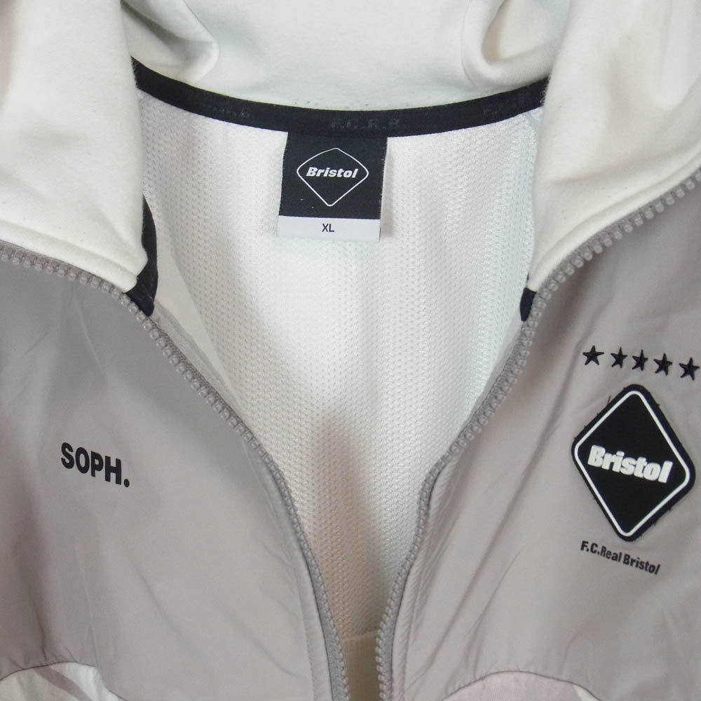 F.C.R.B. エフシーアールビー FCRB-232037 VENTILATION HOODIE ベンチレーション フーディー ロゴ 切り替え ダブルジップ パーカー ベージュ系 XL【中古】