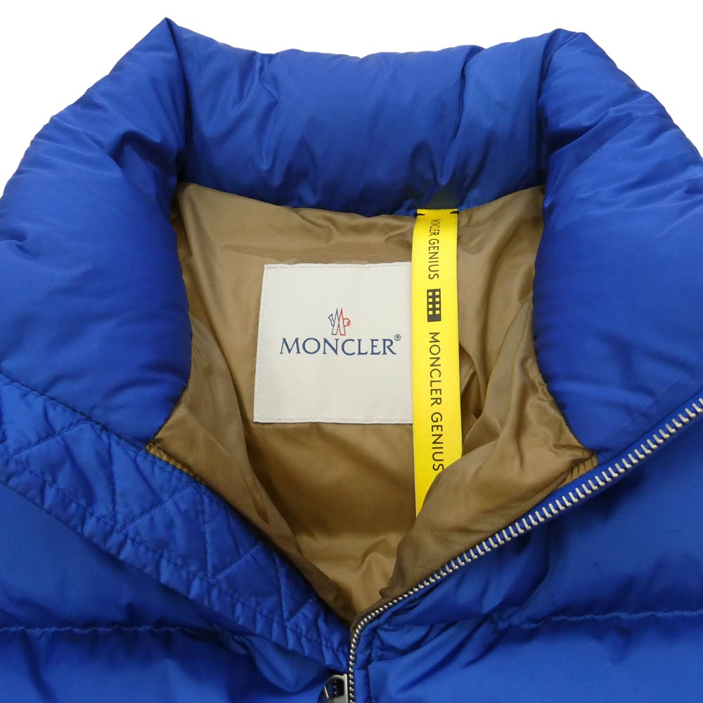 MONCLER モンクレール 22AW H209L1A00016 M2563 × Palm Angels パームエンジェルス RODMAN GIUBBOTTO ロッドマン ロゴプリント サイドライン ダウンジャケット ブルー系 2【中古】