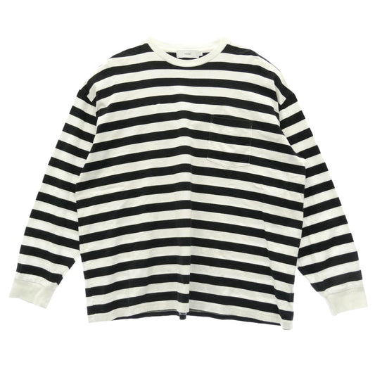 GRAPHPAPER グラフペーパー 21SS GU211-70147B Border L/S Pocket Tee ボーダー ロングスリーブ ポケット 長袖 Tシャツ カットソー ブラック系 ホワイト系 1【中古】