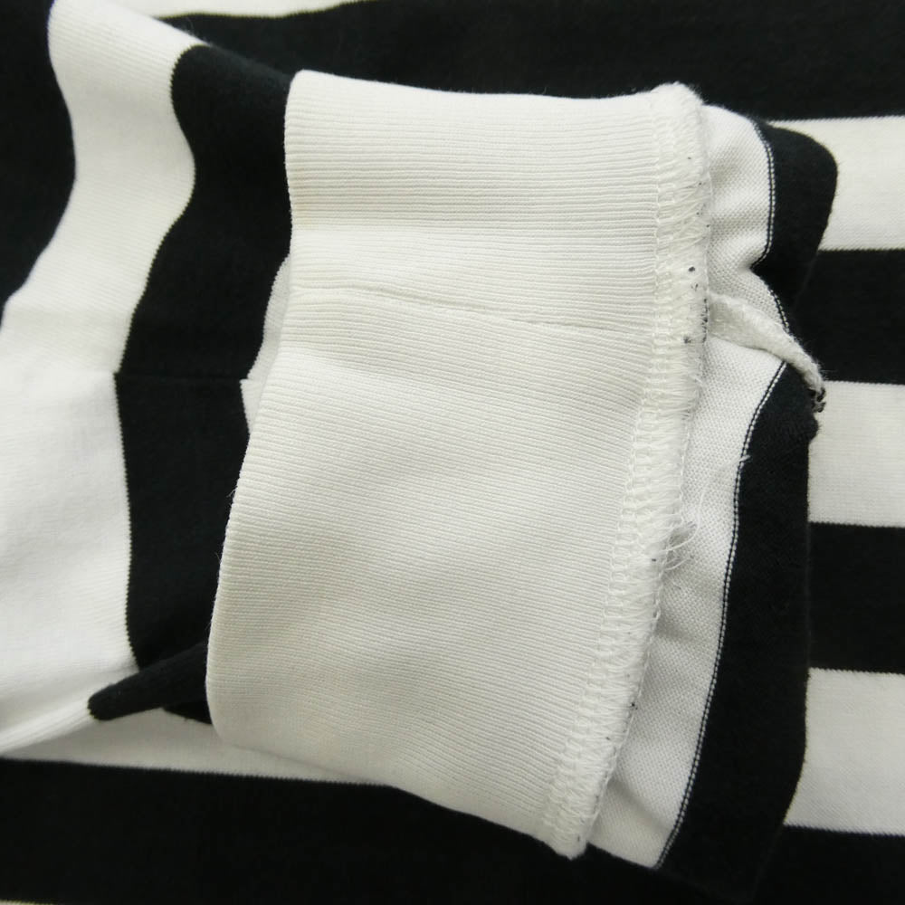 GRAPHPAPER グラフペーパー 21SS GU211-70147B Border L/S Pocket Tee ボーダー ロングスリーブ ポケット 長袖 Tシャツ カットソー ブラック系 ホワイト系 1【中古】