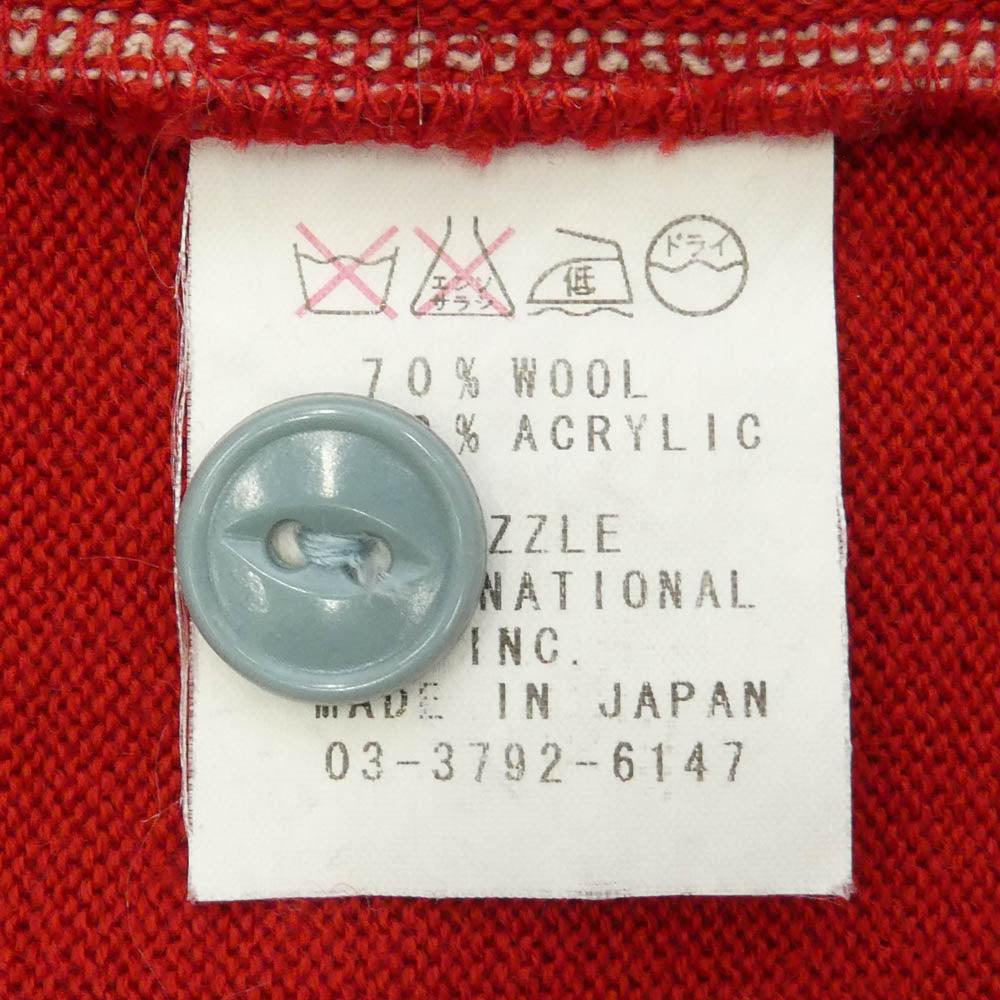 ドライボーンズ ストライプ ニット シャツ カーディガン レッド系 S【中古】