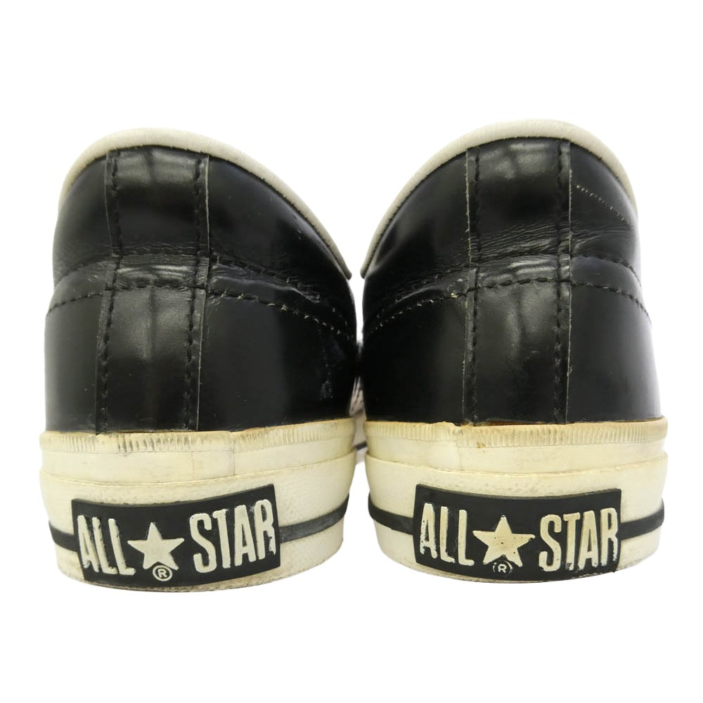 CONVERSE コンバース 日本製 ONE STAR J ワンスター ローカット レザー スニーカー ブラック系 7【中古】 CONVERSE コンバース 日本製 ONE STAR J ワンスター ローカット レザー