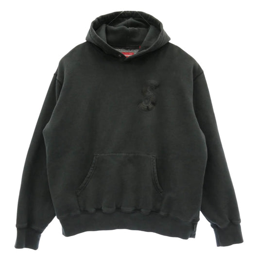 Supreme シュプリーム 23SS Overdyed S Logo Hooded Sweatshirt オーバーダイド ロゴ フーデッド スウェットシャツ プルオーバー パーカー フーディー ブラック系 M【中古】