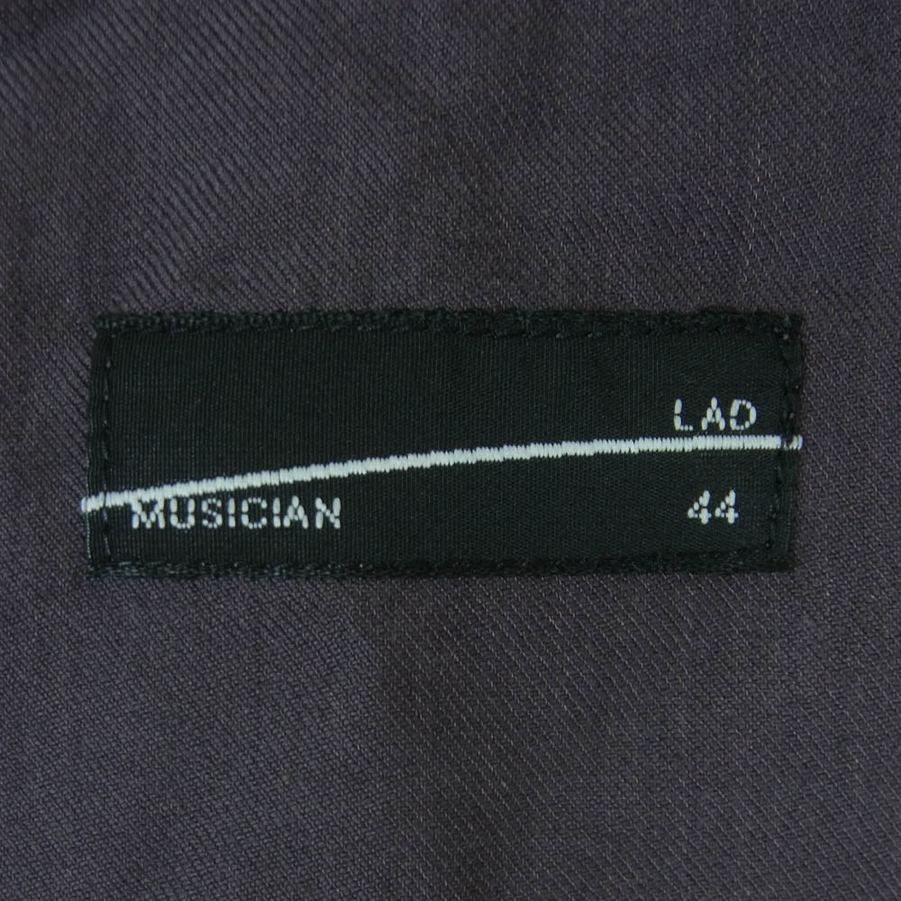 LAD MUSICIAN ラッドミュージシャン FADELESS フェイドレス 2312-101 Fender フェンダー ロゴ刺繍 レーヨン コットン 半袖 オープンカラー シャツ グレー系 44【中古】