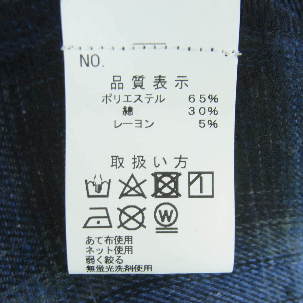 Moonage Devilment ムーンエイジデビルメント チェック 長袖 ロング シャツ ブルー系 グレー系 サイズ表記なし【中古】