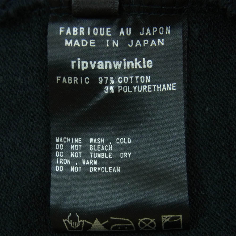 ripvanwinkle リップヴァンウィンクル RM-5012 ジップ フーデット スウェット ベスト ダークグレー系 黒に近いダークグレー系 4【中古】