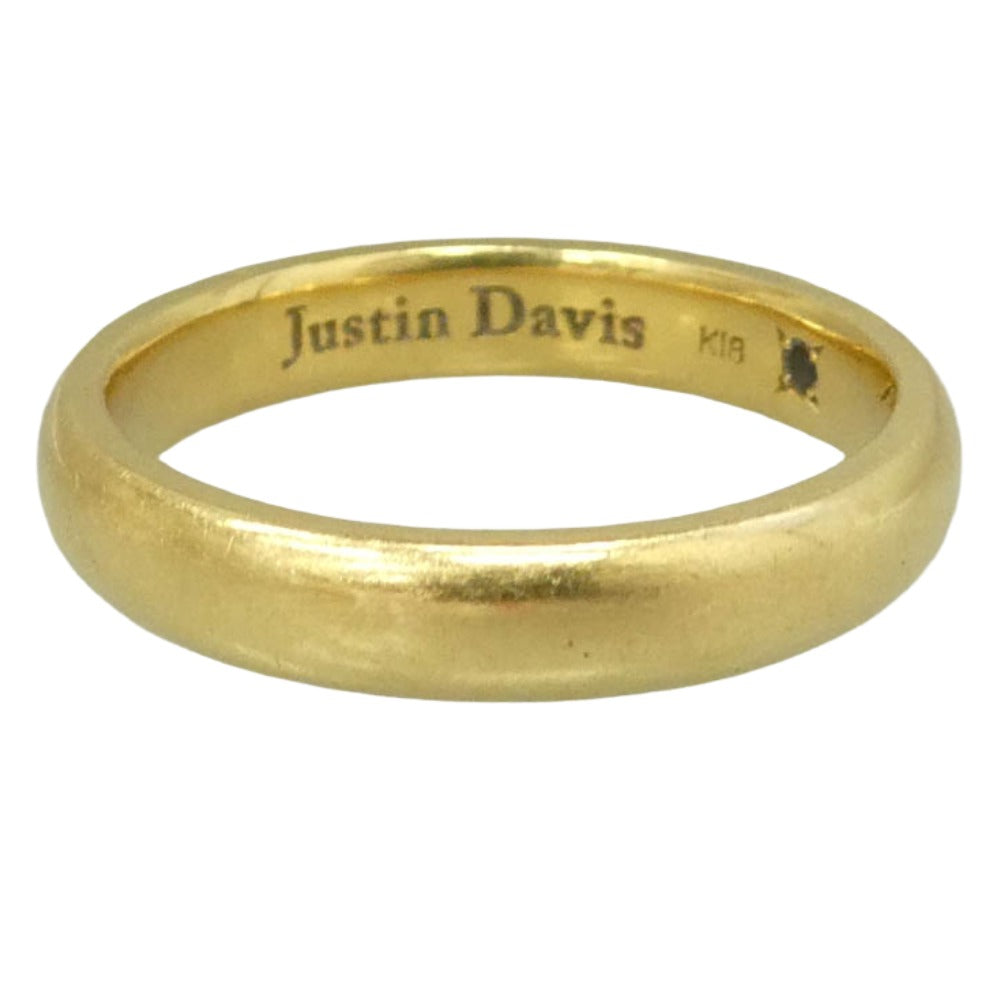 Justin Davis ジャスティンデイビス GRJ-03 K18 Passion リング 3.5mm ブラックダイヤ　 ゴールド系 約14号【中古】