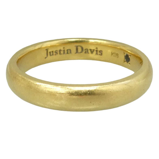 Justin Davis ジャスティンデイビス GRJ-03 K18 Passion リング 3.5mm ブラックダイヤ　 ゴールド系 約14号【中古】