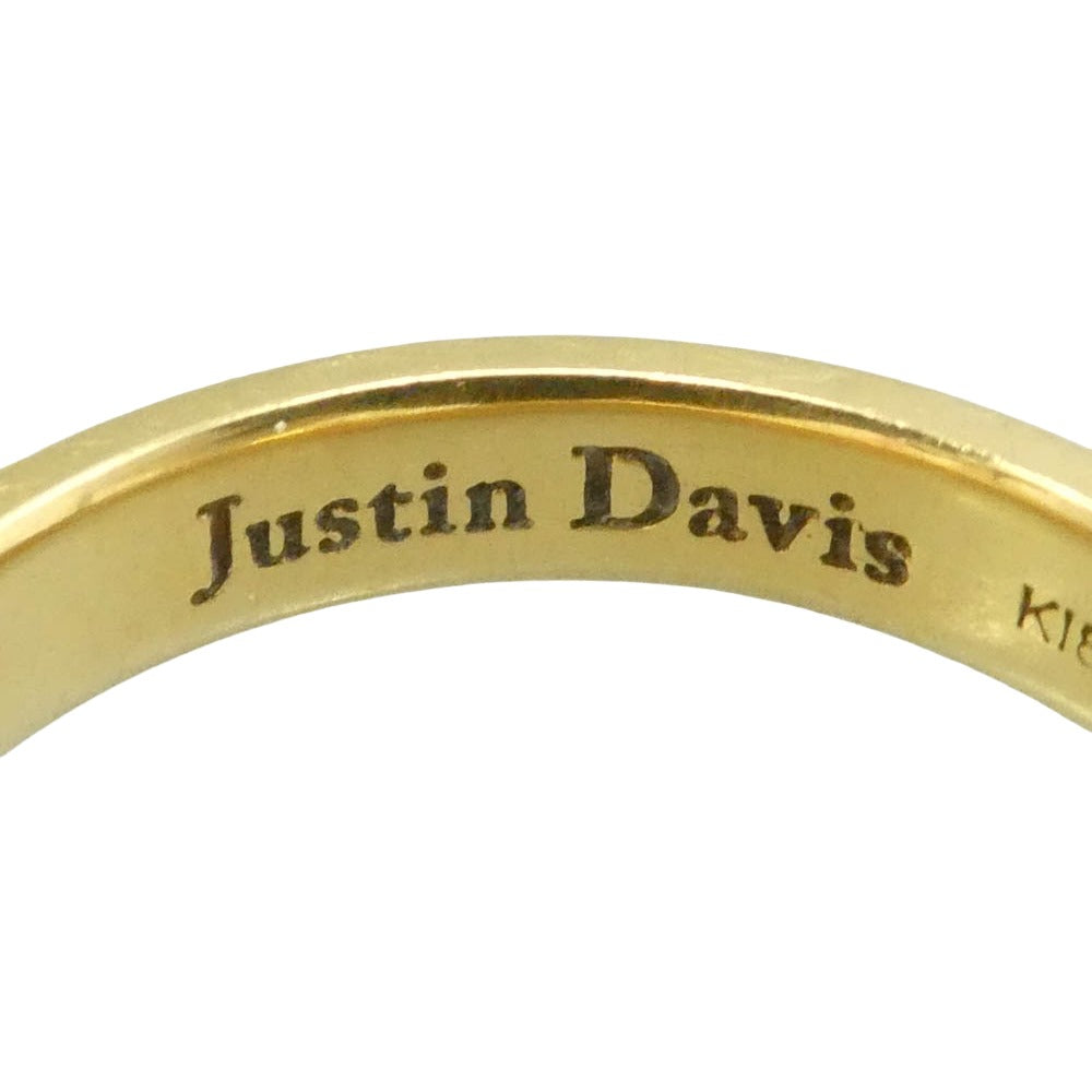 Justin Davis ジャスティンデイビス GRJ-03 K18 Passion リング 3.5mm ブラックダイヤ　 ゴールド系 約14号【中古】