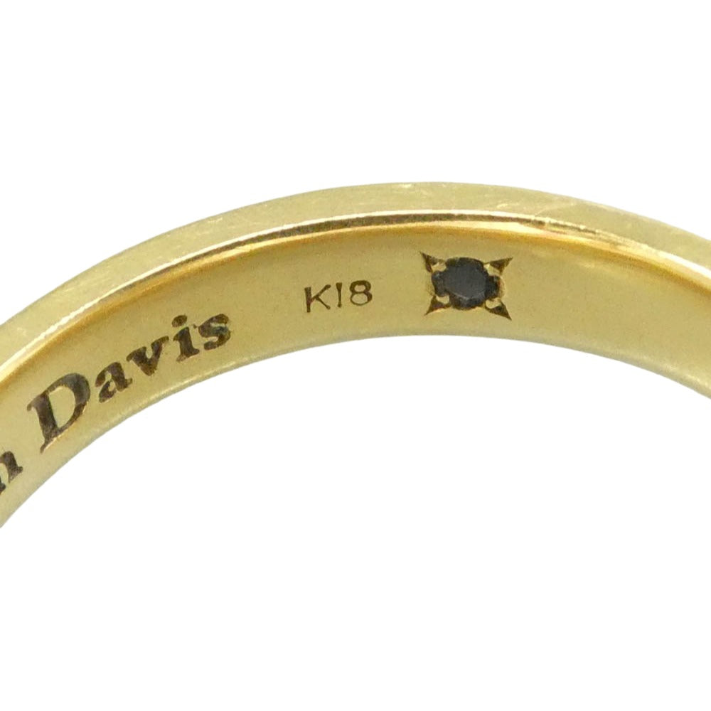 Justin Davis ジャスティンデイビス GRJ-03 K18 Passion リング 3.5mm ブラックダイヤ　 ゴールド系 約14号【中古】