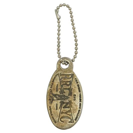 RRL ダブルアールエル イタリア製 オーバル キーリング キーホルダー シルバー系【中古】
