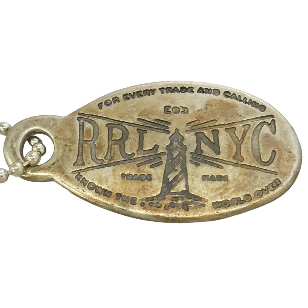 RRL ダブルアールエル イタリア製 オーバル キーリング キーホルダー シルバー系【中古】