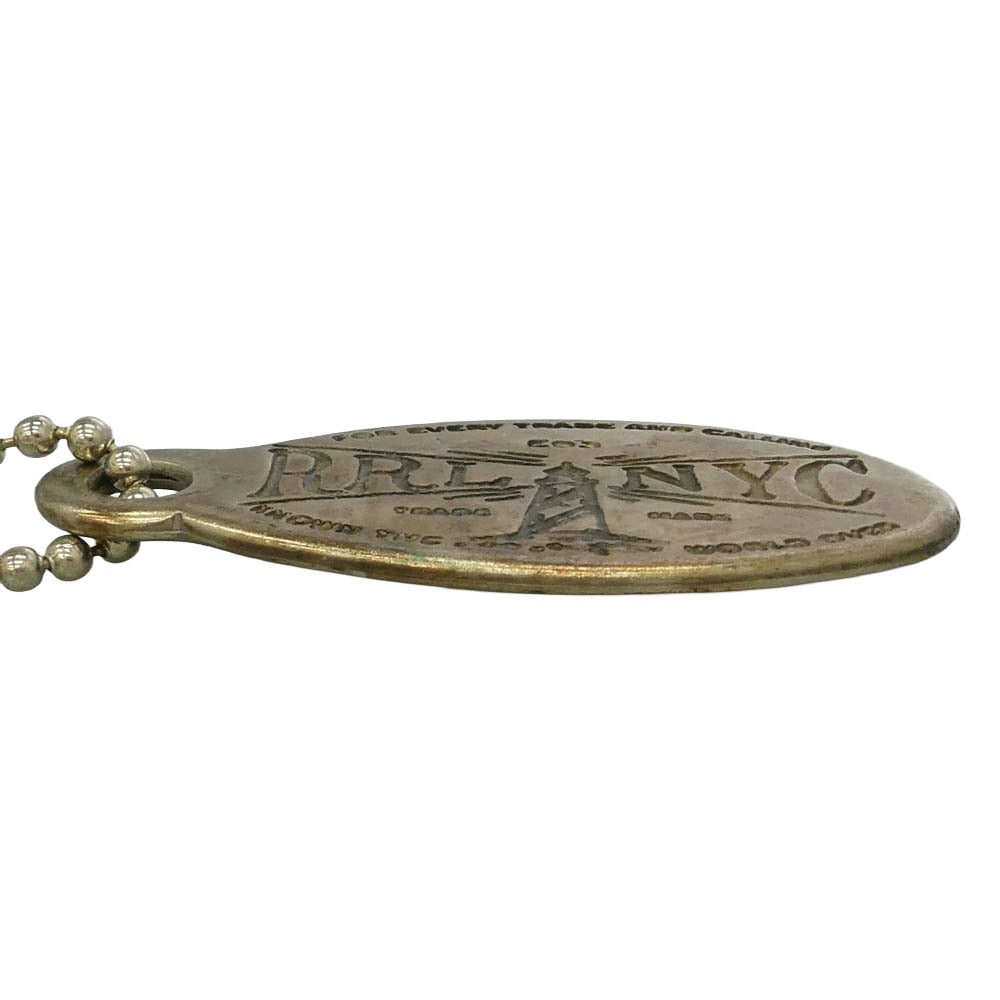 RRL ダブルアールエル イタリア製 オーバル キーリング キーホルダー シルバー系【中古】
