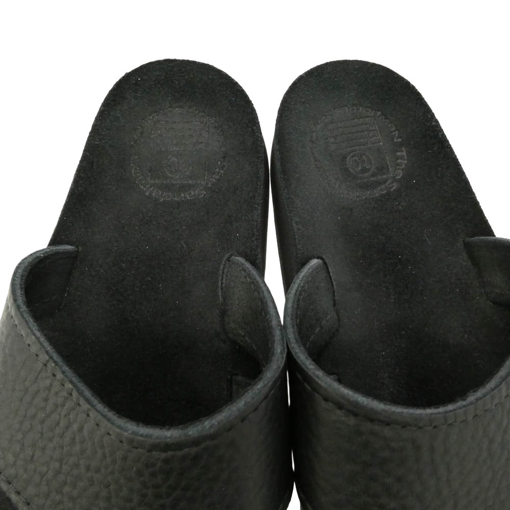 ザ・サンダルマン 501 BEACH WIDE BULLHIDE SUEDE ビーチワイド ブルハイド スエード レザーサンダル ブラック系 US10【中古】
