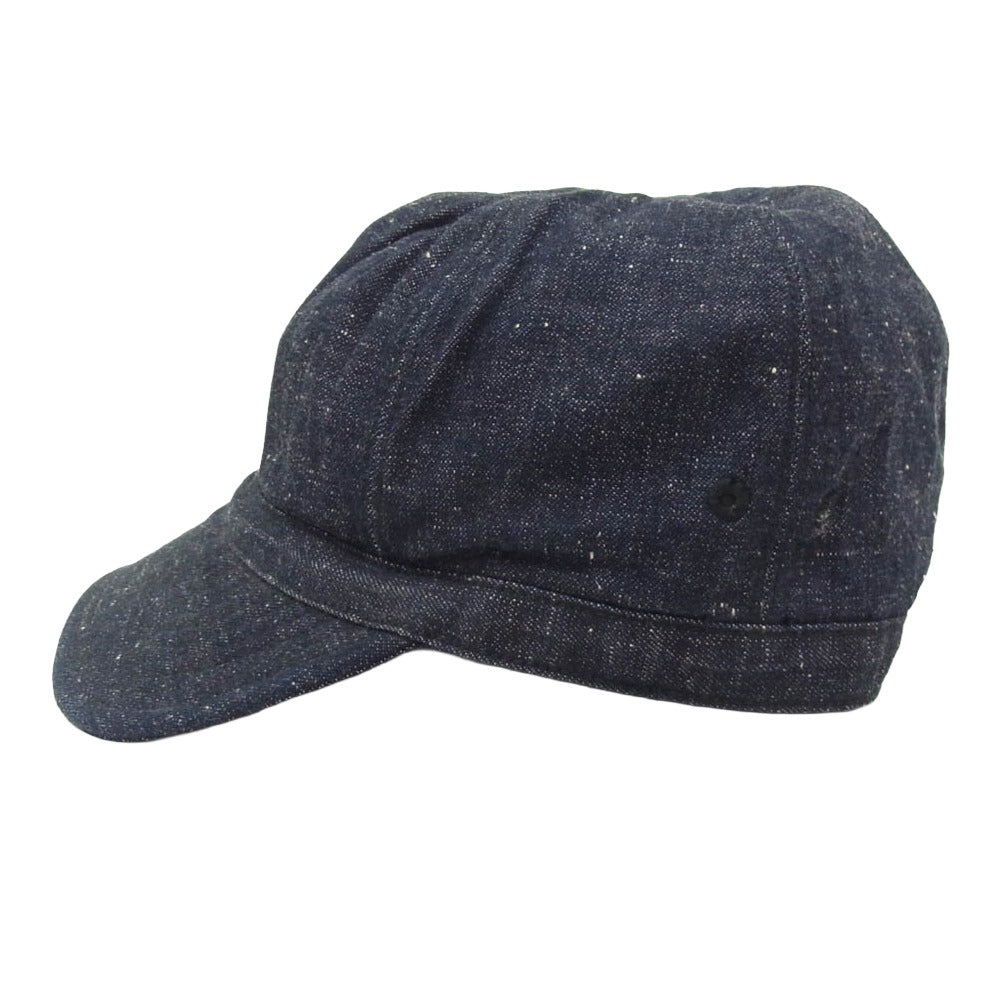 RRL ダブルアールエル DENIM WORK CAP デニム ロゴ ワークキャップ 帽子 ネイビー系【中古】