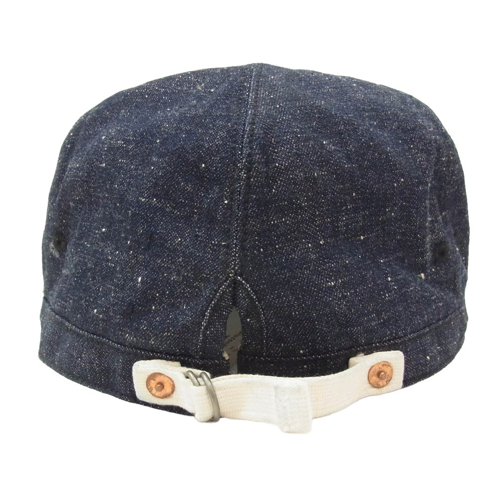 RRL ダブルアールエル DENIM WORK CAP デニム ロゴ ワークキャップ 帽子 ネイビー系【中古】