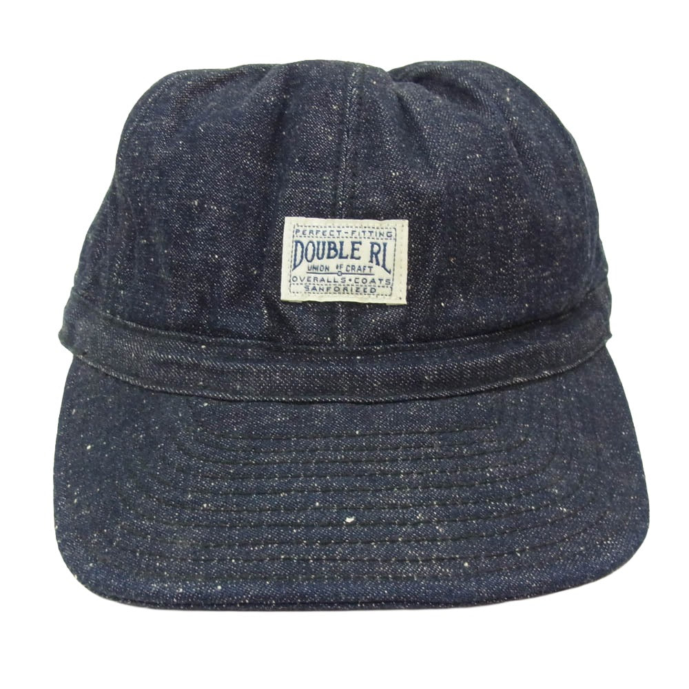RRL ダブルアールエル DENIM WORK CAP デニム ロゴ ワークキャップ 帽子 ネイビー系【中古】